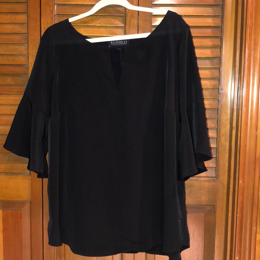 Eloquii Bell Sleeve Blouse - Plus Size